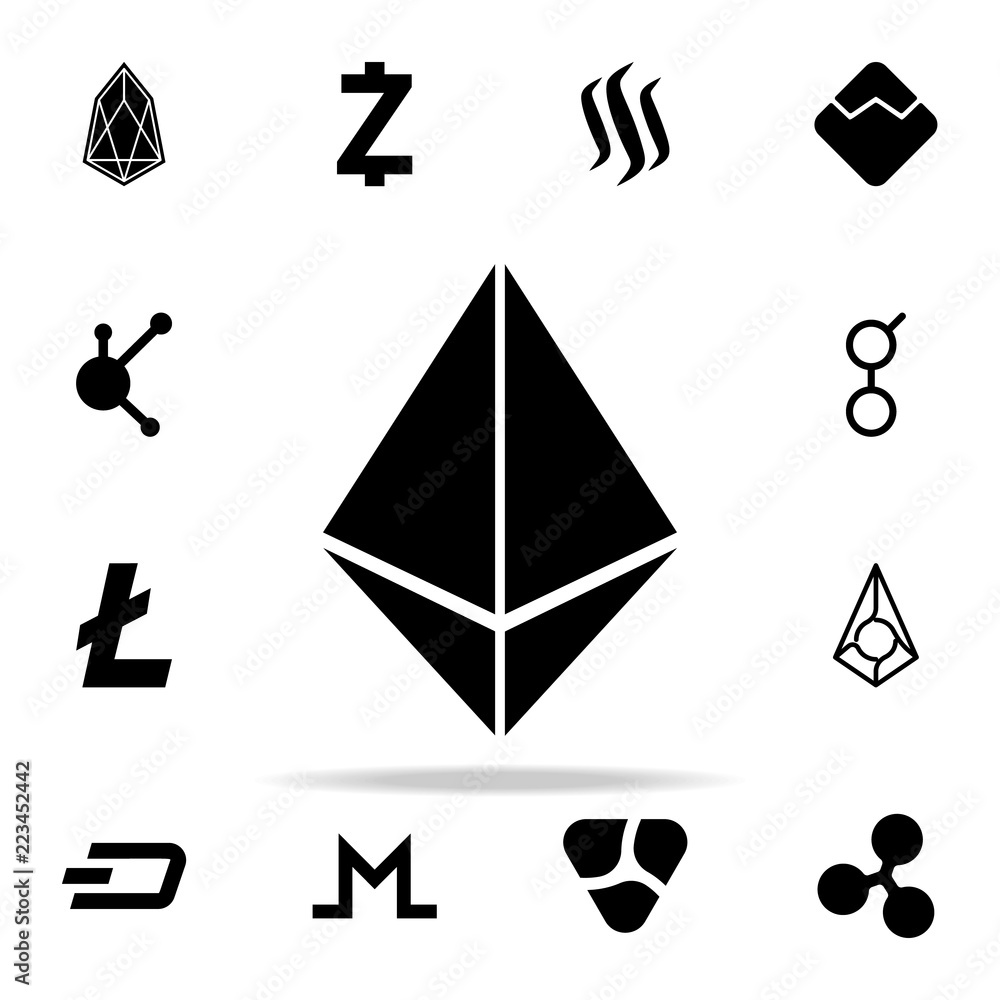 Etherium sign icon. Crypto currency icons universal set for web and mobile