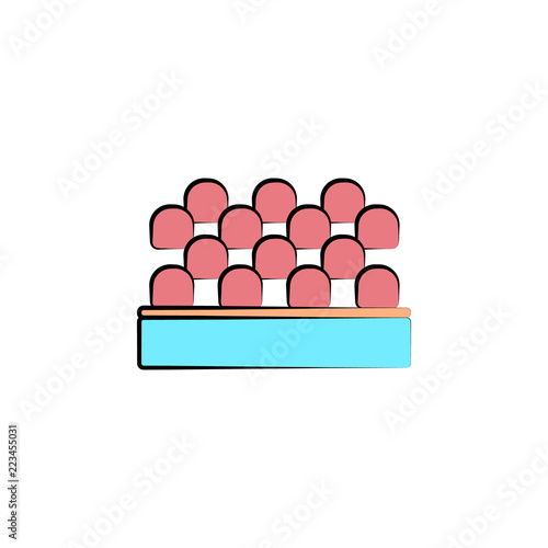 shooting gallery colored icon. Element of colored circus icon for mobile concept and web apps. Color shooting gallery icon can be used for web and mobile