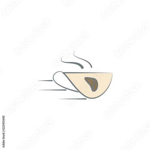 high-speed coffee delivery colored icon. Element of colored coffee icon for mobile concept and web apps. Color high-speed coffee delivery icon can be used for web and mobile