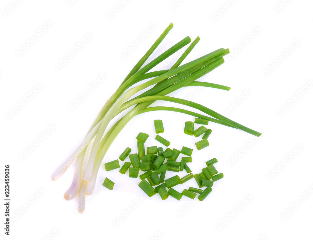 Green onion isolated on the white background Green onion isolated on the white background