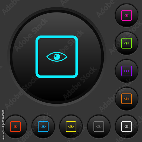 Preview object dark push buttons with color icons