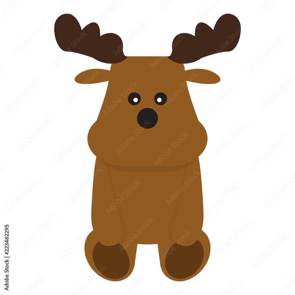 Fototapeta premium Isolated stuffed moose toy