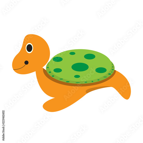 Isolated stuffed turtle toy