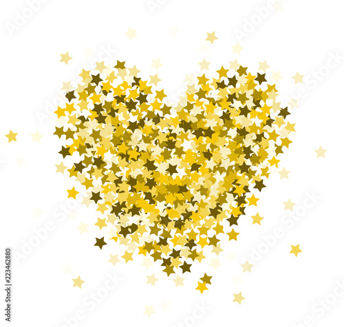 heart composed of sparkles
