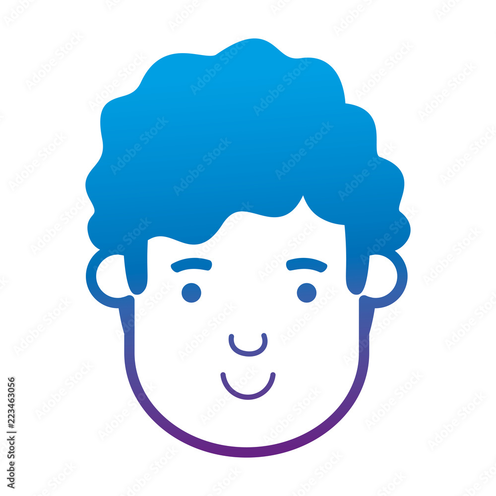 young man head avatar character young man head avatar character