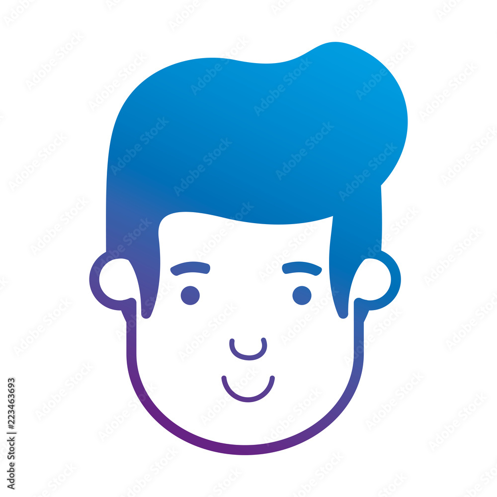 young man head avatar character young man head avatar character