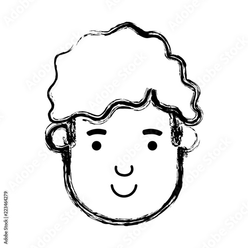 young man head avatar character