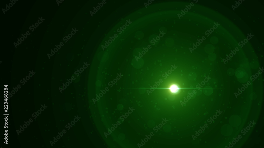 Green lens flare light Green lens flare light