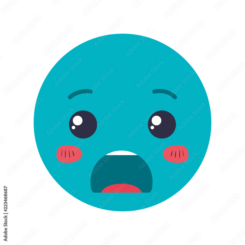 cartoon angry head kawaii character cartoon angry head kawaii character