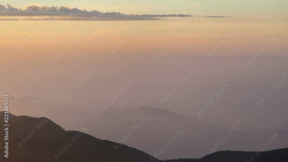 mountains landscape at surise, Sri Lanka timelapse mountains landscape at surise, Sri Lanka timelapse