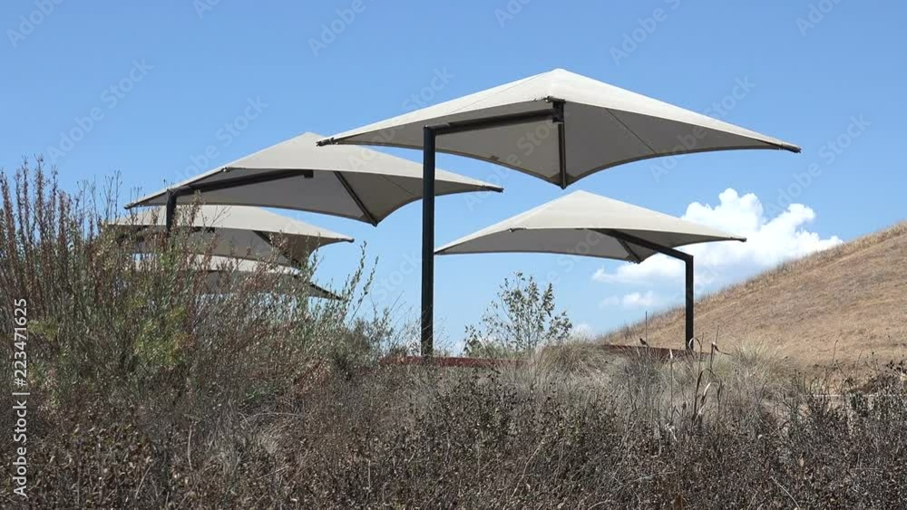Establishing shot of a campground in a desert
Establishing shot of a campground in a desert