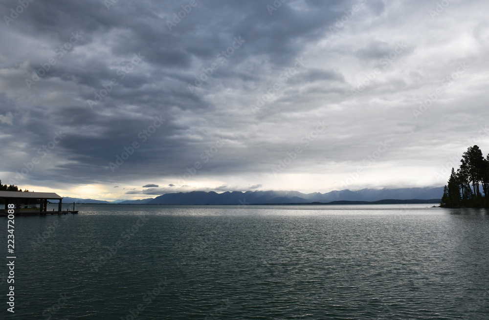 Stormy Flathead Lake Skies