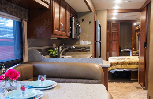 Kitchen Interior in an A-class RV