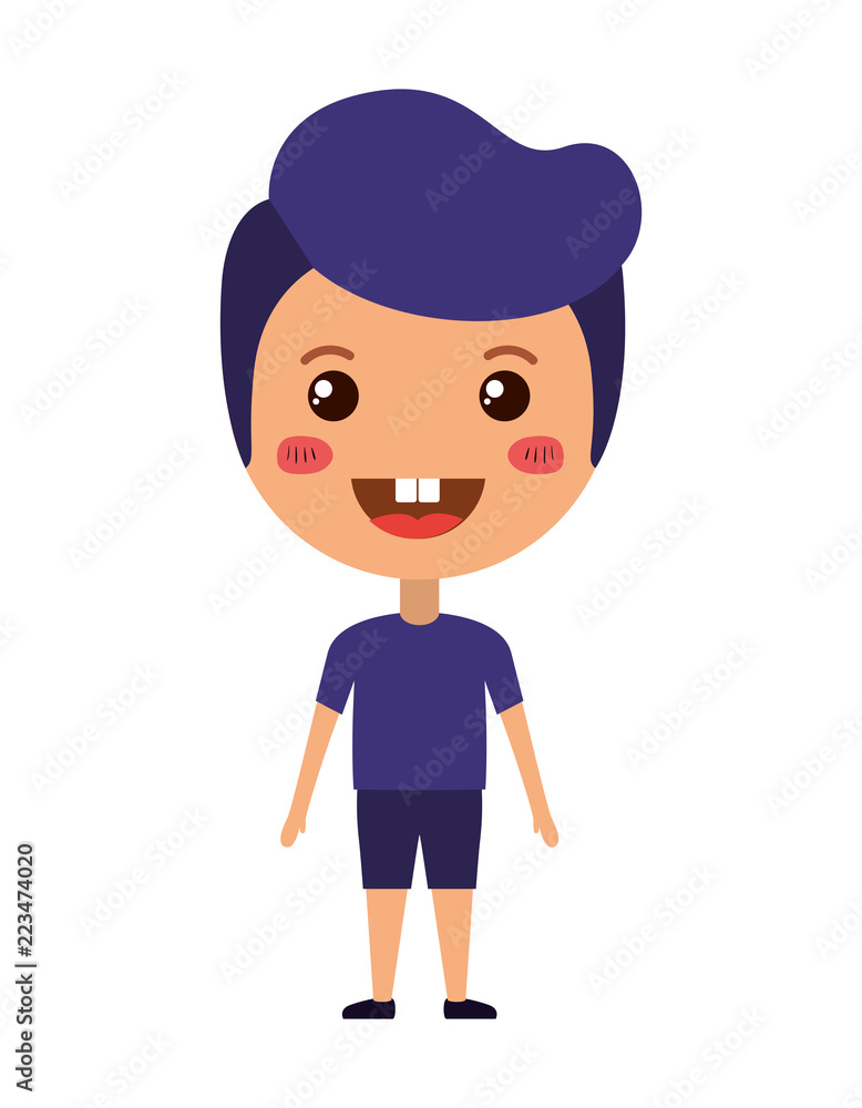 cartoon happy man kawaii character cartoon happy man kawaii character