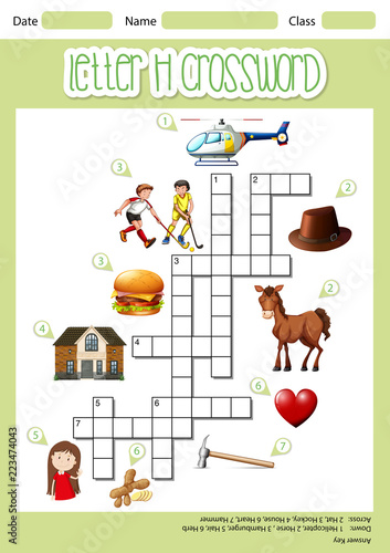 Letter H crossword template