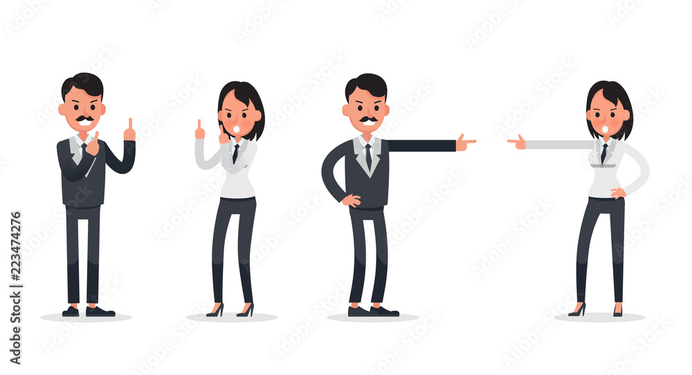 business people poses action character vector design no7 business people poses action character vector design no7