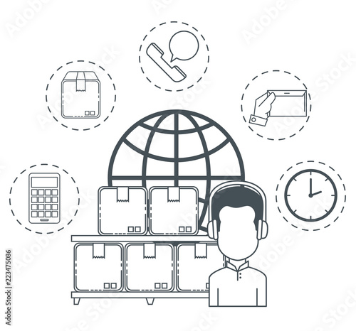 logistic services with support agent