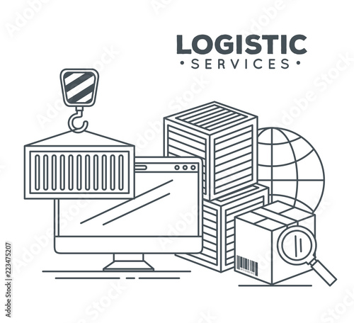 logistic services with computer