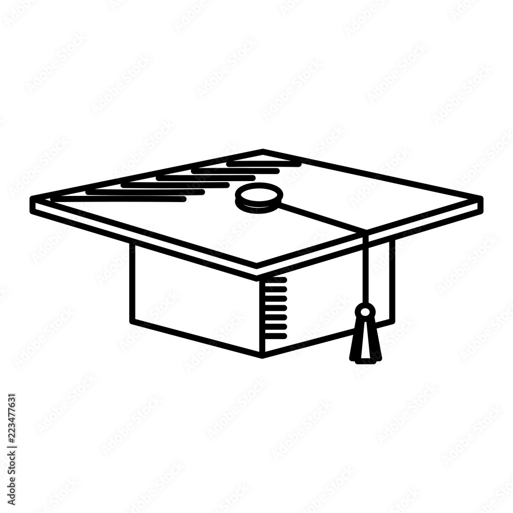 hat graduation isolated icon hat graduation isolated icon