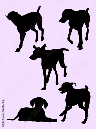 Pointer dog silhouette 02. Good use for symbol  logo  web icon  mascot  sign  or any design you want.