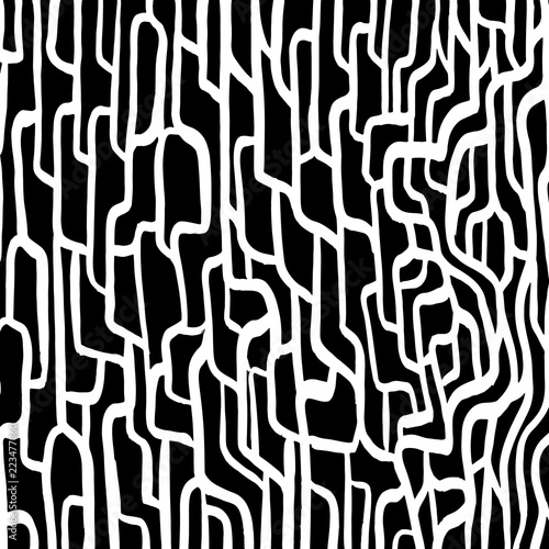 White and black grunge pattern. Background. Brush. Vector.