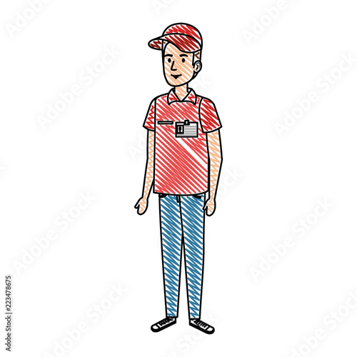 delivery worker avatar character