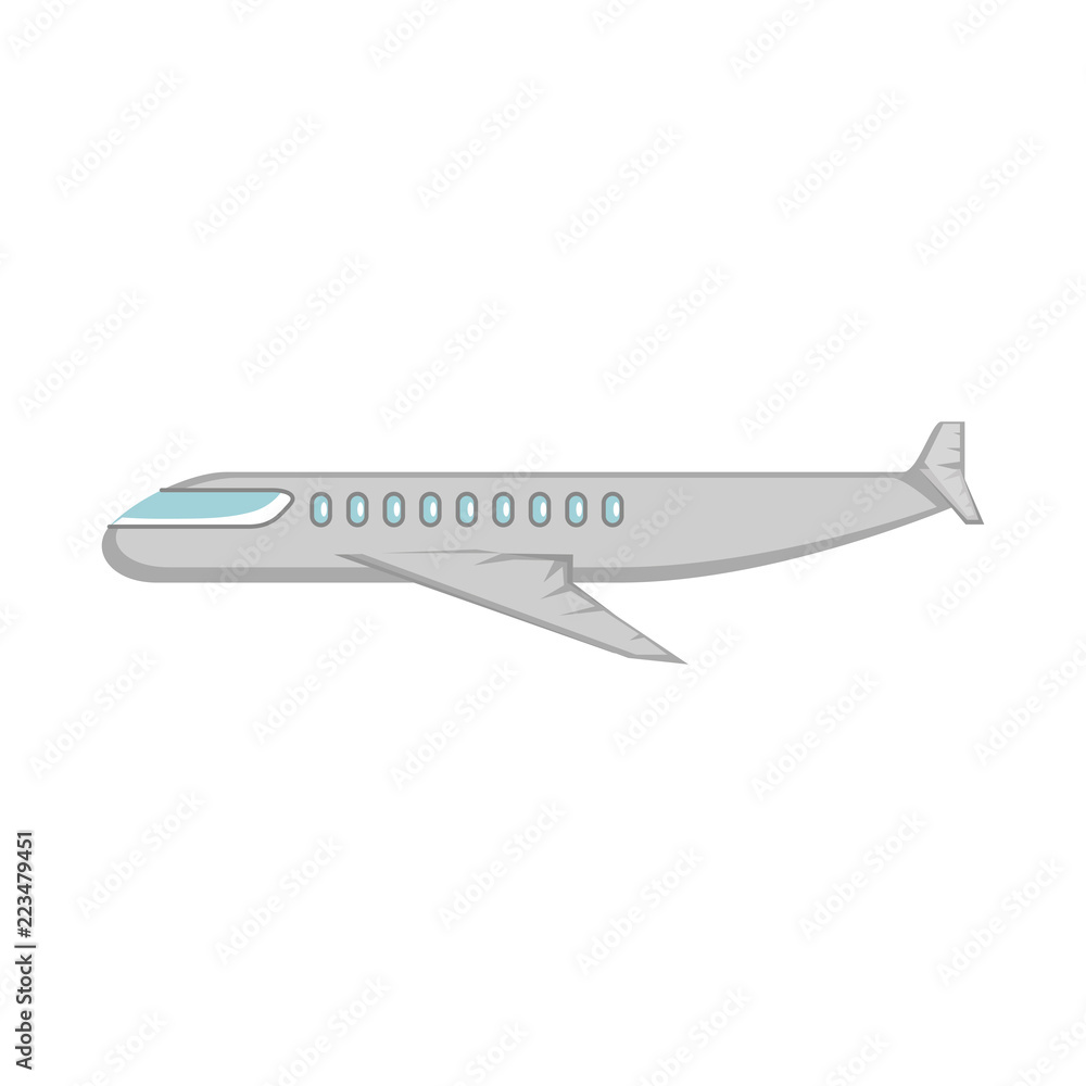 airplane flying isolated icon airplane flying isolated icon