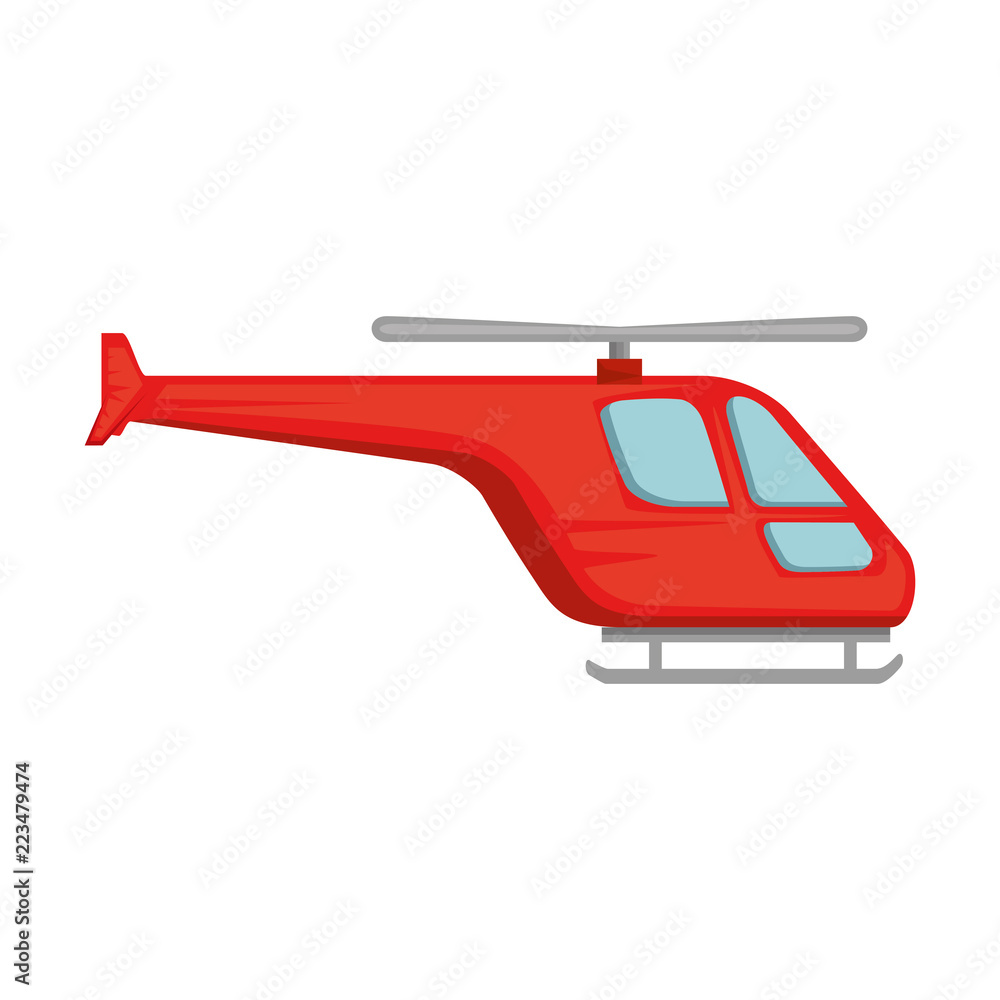 helicopter flying isolated icon