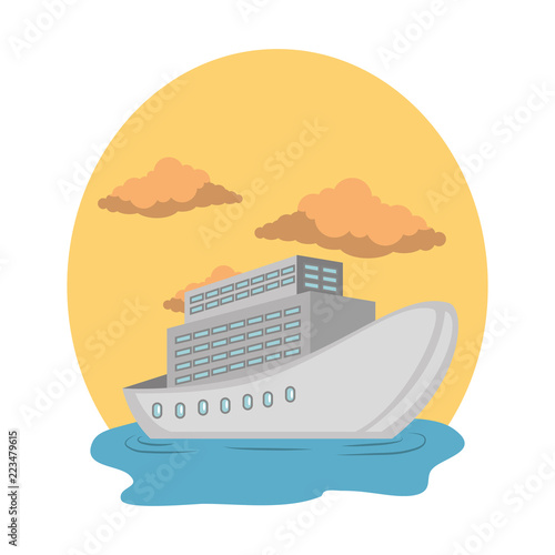 cruice ship on the sea