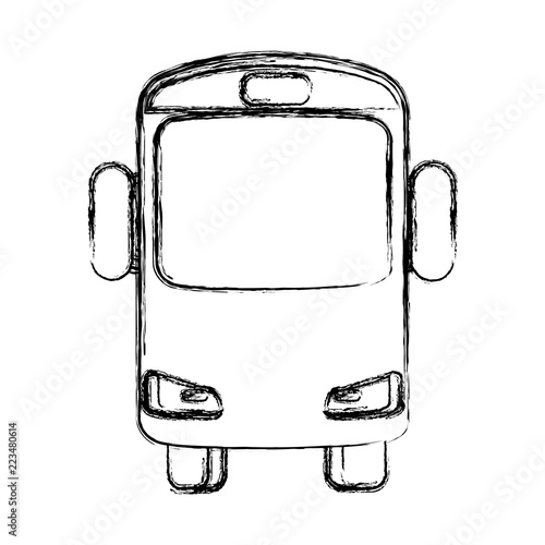 bus vehicle isolated icon