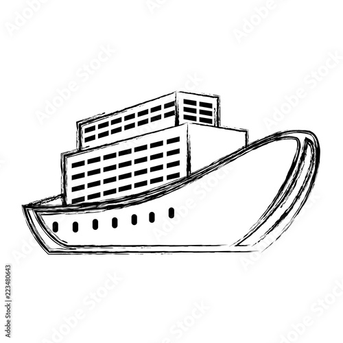 cruice ship isolated icon