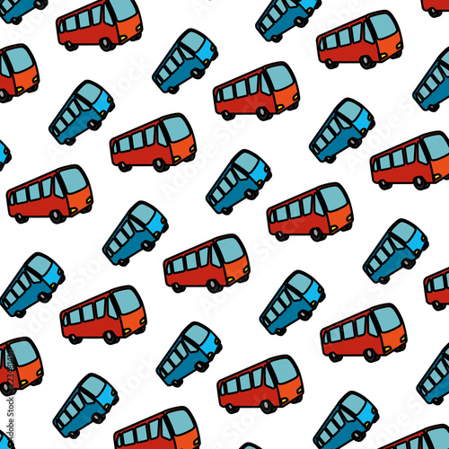 bus vehicles pattern background