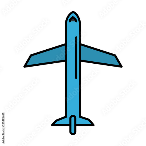 airplane flying isolated icon © Gstudio