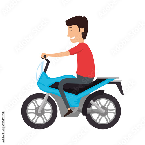 motorcycle sport with driver