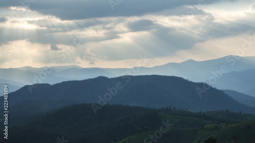 The mountain and the sky, the rural state in Thailand.