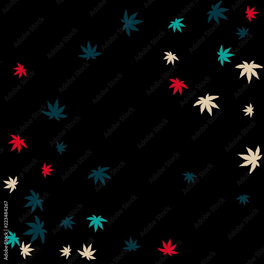 Cute vegetative pattern with simple small leaves for a greeting card or poster. Vector background for spring or summer design Cute vegetative pattern with simple small leaves for a greeting card or poster. Vector background for spring or summer design