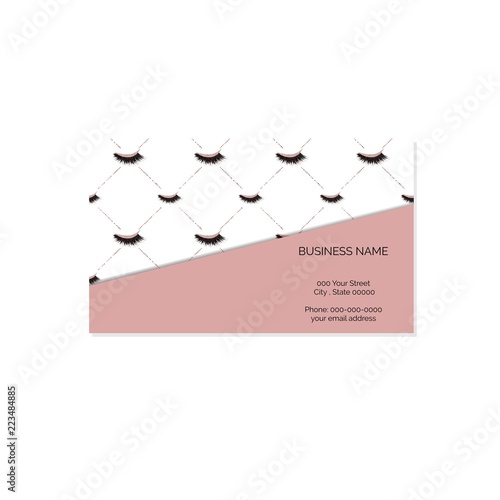 Makeup art business card vector template