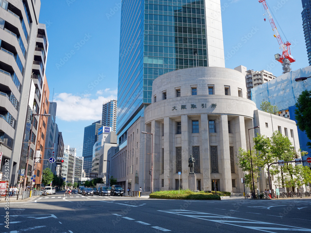 Naklejka premium 大阪北浜 大阪取引所