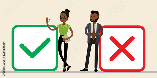 color checkboxes selection,concept of right choice