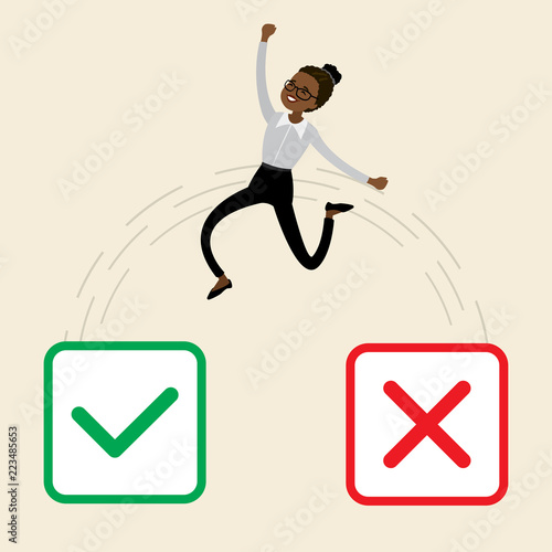 color checkboxes selection,concept of right choice,