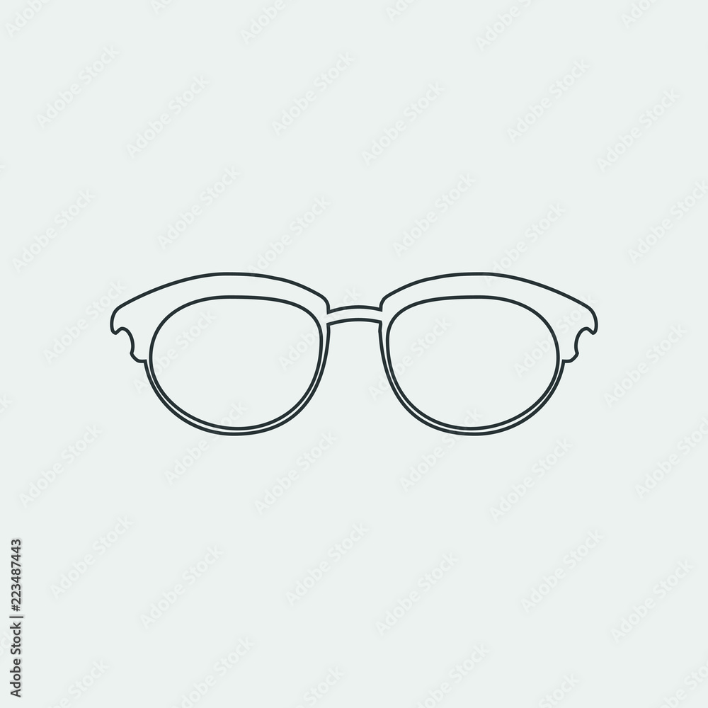 eyeglasses icon, vector illustration. flat icon eyeglasses icon, vector illustration. flat icon