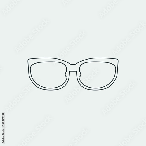 eyeglasses icon, vector illustration. flat icon