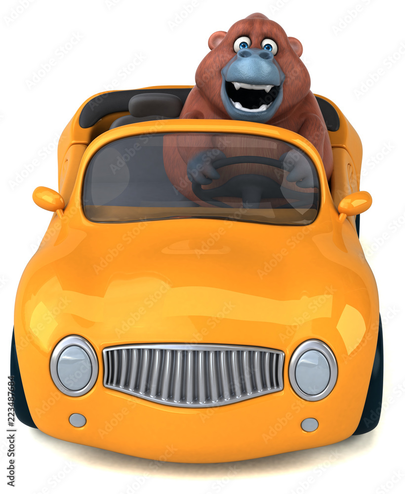 Fun orang outan - 3D Illustration Fun orang outan - 3D Illustration