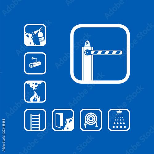 Barrier icon. Set of isolated vector icons.