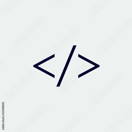 code icon, vector illustration. flat icon