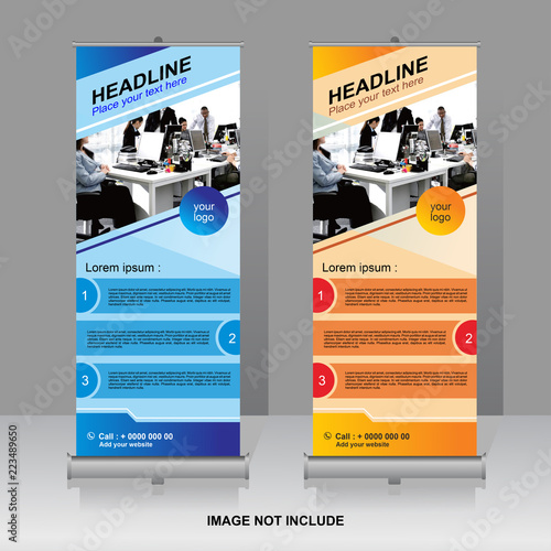 Vertical roll banner template design