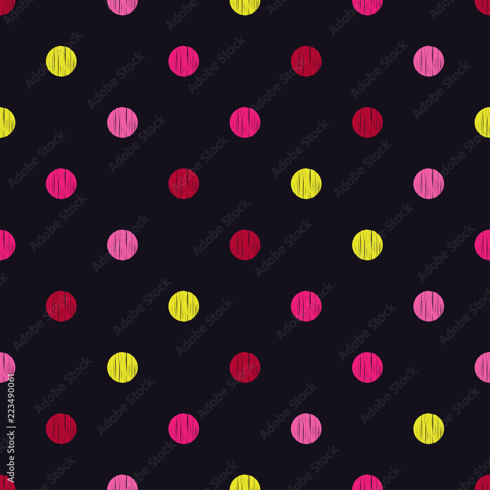 Polka dot seamless pattern. Geometric background. Dots, circles and buttons. Тextile rapport. Polka dot seamless pattern. Geometric background. Dots, circles and buttons. Тextile rapport.