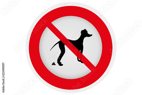 Hundehaufen - Verbotsschild