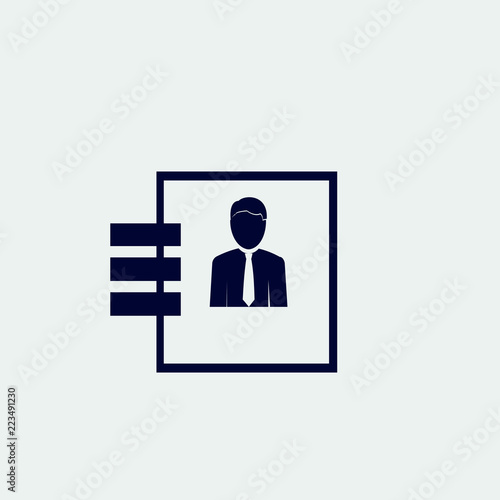 notebook icon, vector illustration. flat icon