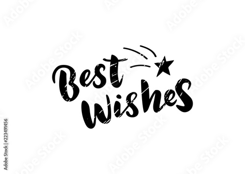 Hand drawn lettering phrase Best wishes